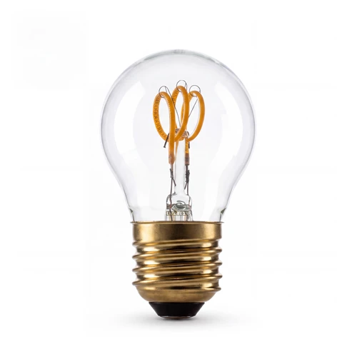 Lucide G45 - Lámpara de filamento - Ø 4,5 cm - LED Regul. - E27 - 1x3W 2700K - Transparente - apagado